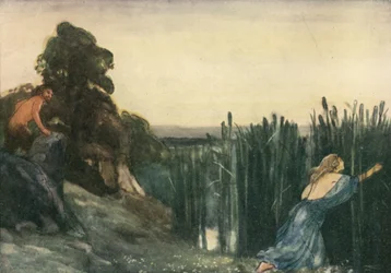 Pan eilte hinter Syrinx her